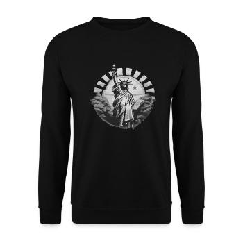 New York, États-Unis, Amérique, Voyage, Ville touristique - Sweat-shirt Unisexe - noir - Devant - Alina (178cm) & Michal (187cm)