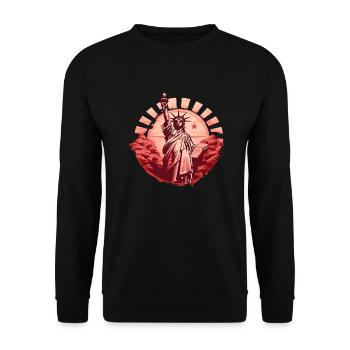 New York, États-Unis, Amérique, Voyage, Ville touristique - Sweat-shirt Unisexe - noir - Devant - Alina (178cm) & Michal (187cm)