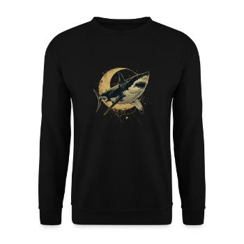 Mondhai - Unisex Pullover - Schwarz - Vorne - Alina (178cm) & Michal (187cm)