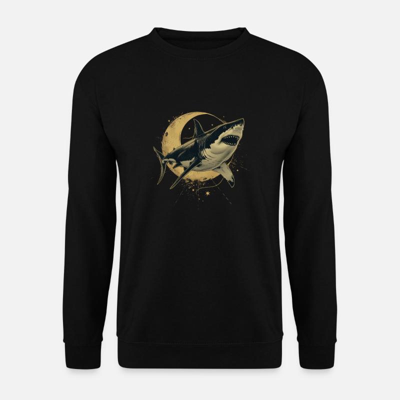Moon shark - Unisex Sweatshirt - black
