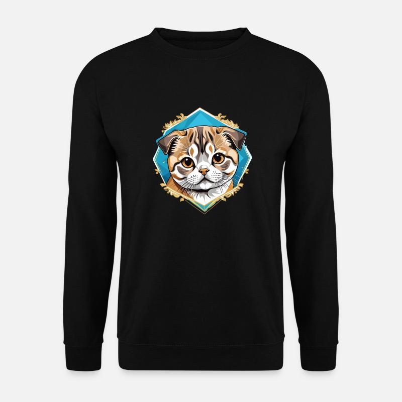Scottish Fold Cat - Unisex Sweatshirt - black