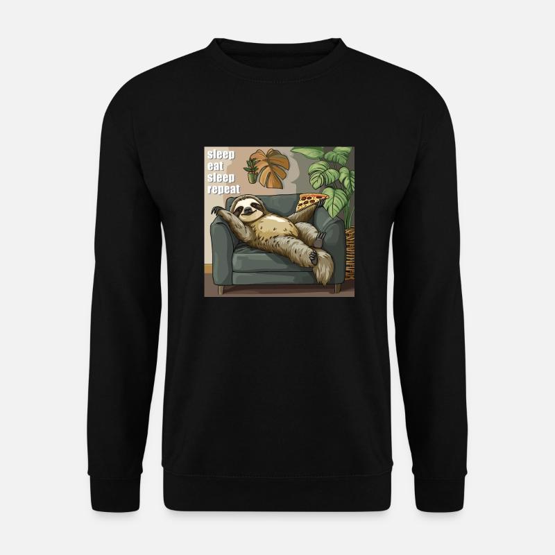 Sleep, Eat, Sleep, Repeat - Unisex Pullover - Schwarz