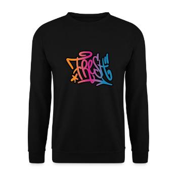 Fresh Graffiti - Unisex Sweatshirt - black - Front - Alina (178cm) & Michal (187cm)