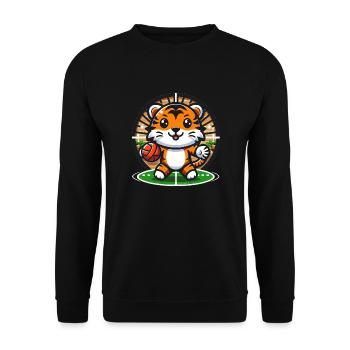 Kabaddi Tiger - Unisex Sweatshirt - black - Front - Alina (178cm) & Michal (187cm)
