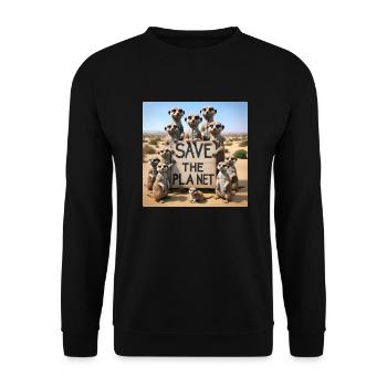 Famille Suricate - Sweat-shirt Unisexe - noir - Devant - Alina (178cm) & Michal (187cm)