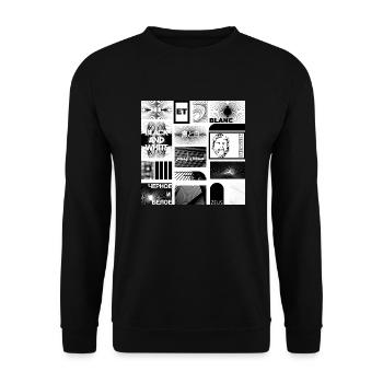 #Noir et blanc - Sweat-shirt Unisexe - noir - Devant - Alina (178cm) & Michal (187cm)