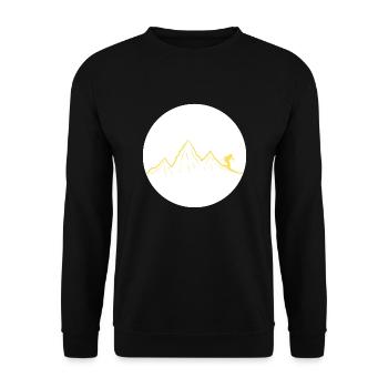 Ski dich frei! (gelb) - Unisex Pullover - Schwarz - Vorne - Alina (178cm) & Michal (187cm)