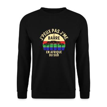 J peux pas j me barre En Afrique du Sud - Sweat-shirt Unisexe - noir - Devant - Alina (178cm) & Michal (187cm)