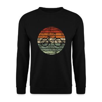 Retro Bike - Vintage Geschenkidee - Unisex Pullover - Schwarz - Vorne - Alina (178cm) & Michal (187cm)