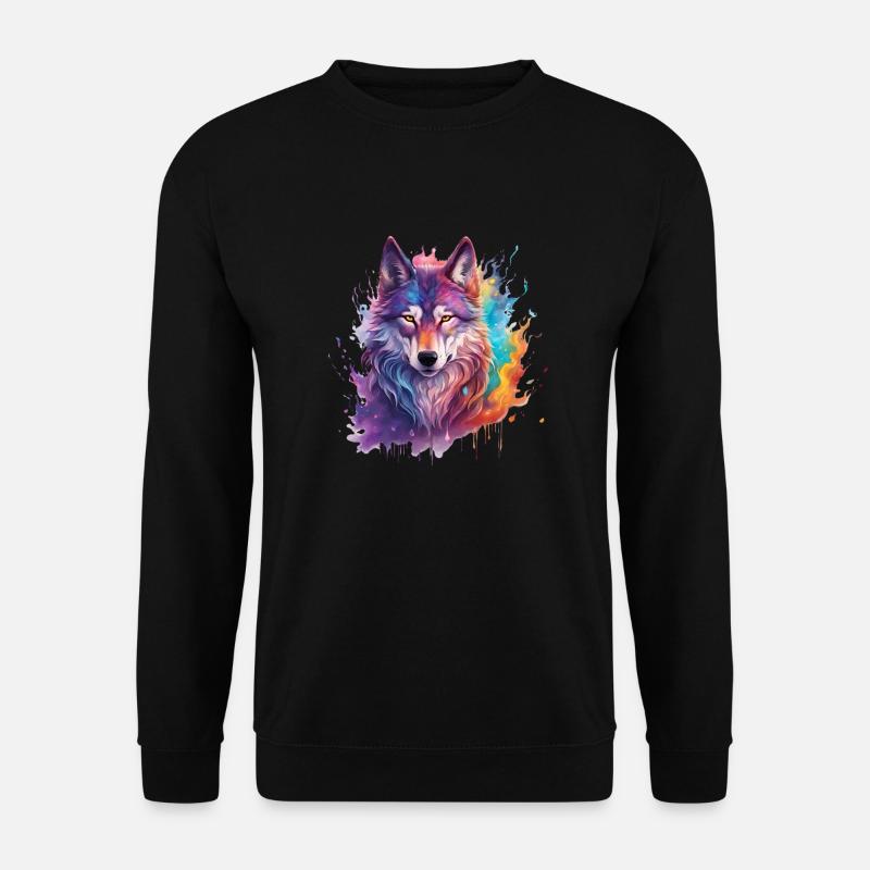 magic wolf - Unisex Pullover - Schwarz