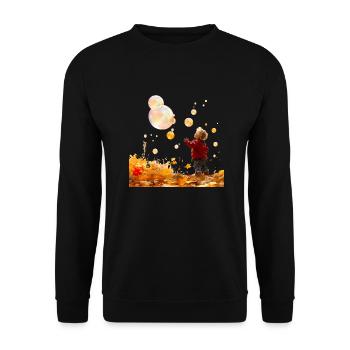 Fascination des bulles de savon - Sweat-shirt Unisexe - noir - Devant - Alina (178cm) & Michal (187cm)