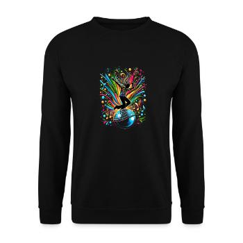 Dancing Rhythm – Musical Joie de vivre - Unisex Sweatshirt - black - Front - Alina (178cm) & Michal (187cm)