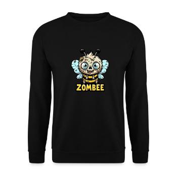 ZomBee - The Zombie Bee - Unisex Sweatshirt - black - Front - Alina (178cm) & Michal (187cm)
