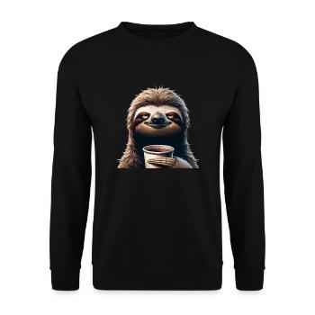 Sloth-Time - Unisex Pullover - Schwarz - Vorne - Alina (178cm) & Michal (187cm)