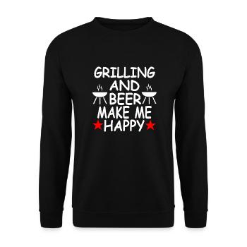 Griller - Sweat-shirt Unisexe - noir - Devant - Alina (178cm) & Michal (187cm)