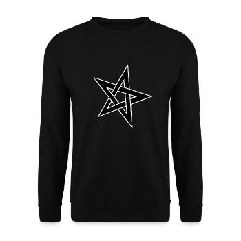 Stern - Unisex Pullover - Schwarz - Vorne - Alina (178cm) & Michal (187cm)