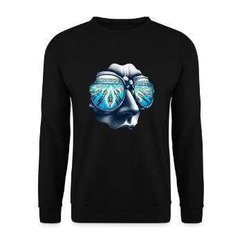 Focus du champion de natation - Sweat-shirt Unisexe - noir - Devant - Alina (178cm) & Michal (187cm)