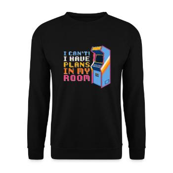 Gamer Funny - Je ne peux pas avoir de plans dans le garage de ma chambre - Sweat-shirt Unisexe - noir - Devant - Alina (178cm) & Michal (187cm)