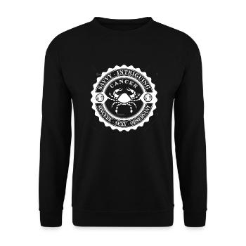 04 cancer - Unisex Pullover - Schwarz - Vorne - Alina (178cm) & Michal (187cm)