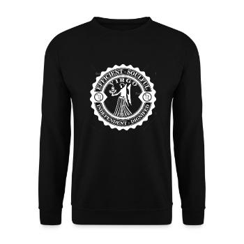 Jungfrau - Unisex Pullover - Schwarz - Vorne - Alina (178cm) & Michal (187cm)