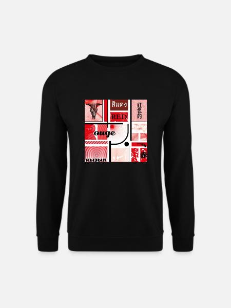 #5 Rouge - Sweat-shirt Unisexe - noir