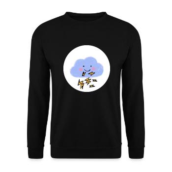 Glücksbärchis,kostüm,Blitz, Donner, Gewitter - Unisex Pullover - Schwarz - Vorne - Alina (178cm) & Michal (187cm)