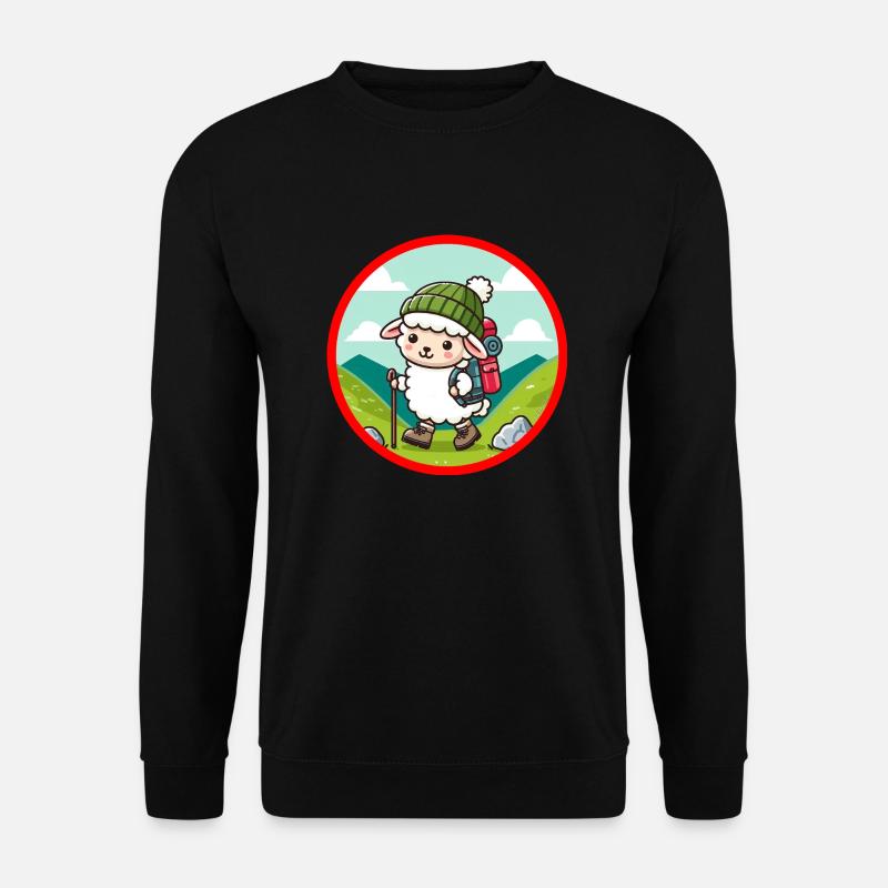 Bergwandernde Schafe - Unisex Pullover - Schwarz