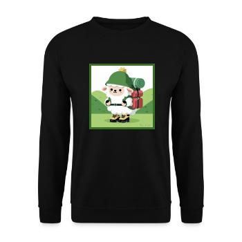 Wandern Schafe - Unisex Pullover - Schwarz - Vorne - Alina (178cm) & Michal (187cm)