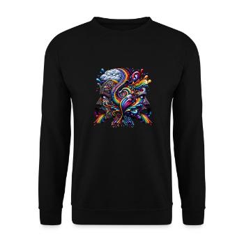 Mind Storm - Unisex Sweatshirt - black - Front - Alina (178cm) & Michal (187cm)