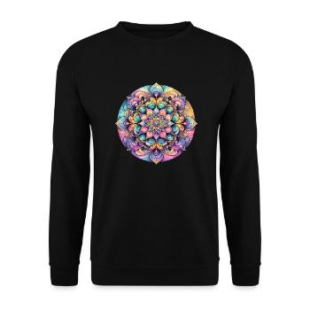 Elegance of the Colour Blossom - Unisex Sweatshirt - black - Front - Alina (178cm) & Michal (187cm)