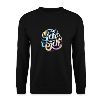 Selbstliebe im Wirbe - Unisex Pullover - Schwarz - Vorne - Alina (178cm) & Michal (187cm)