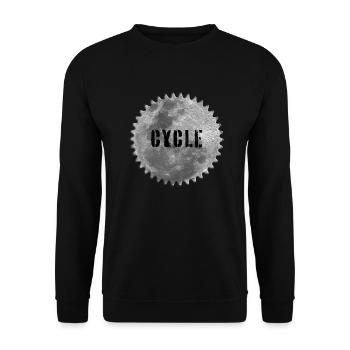 Mond-Radtour - Unisex Pullover - Schwarz - Vorne - Alina (178cm) & Michal (187cm)