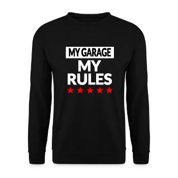 Garage - Unisex Pullover - Schwarz - Vorne - Alina (178cm) & Michal (187cm)