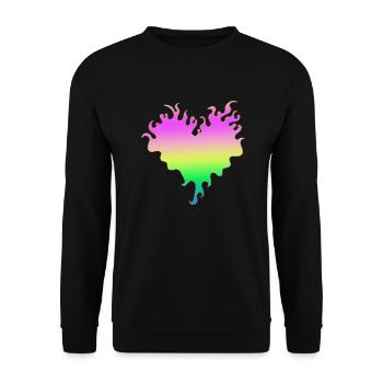Love Happy Heart Card Valentine Vector Design Art - Unisex Sweatshirt - black - Front - Alina (178cm) & Michal (187cm)