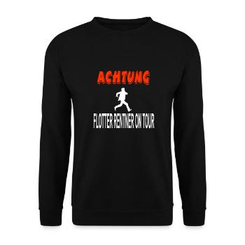 Rentner - Unisex Pullover - Schwarz - Vorne - Alina (178cm) & Michal (187cm)