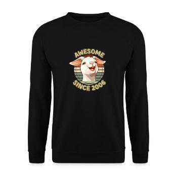 awesome Seit 2006 - Humor Geburtstagsgeschenk 2006 - Unisex Pullover - Schwarz - Vorne - Alina (178cm) & Michal (187cm)