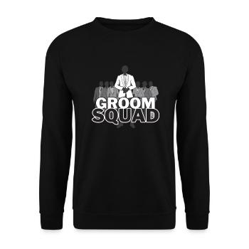 Groom Squad - Unisex Sweatshirt - black - Front - Alina (178cm) & Michal (187cm)