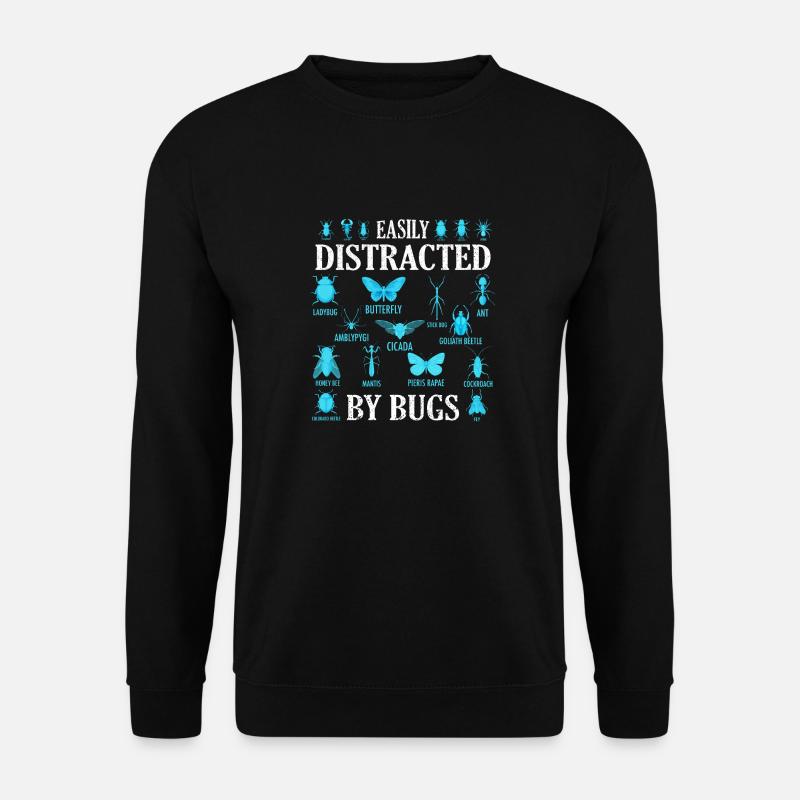 Easily Distracted By Bugs - Unisex Sweatshirt - black
