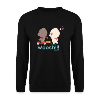 Woosh shirts - Unisex Sweatshirt - black - Front - Alina (178cm) & Michal (187cm)