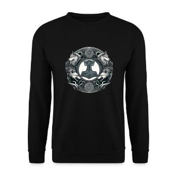 Mjölnir 4 - Unisex Pullover - Schwarz - Vorne - Alina (178cm) & Michal (187cm)