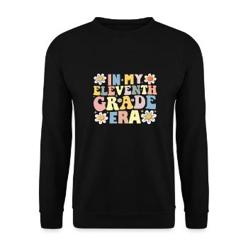 11e année dans mon ère de onzième année Retour à l’école - Sweat-shirt Unisexe - noir - Devant - Alina (178cm) & Michal (187cm)