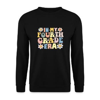 In My Fourth Grade Era Back To School - Unisex Sweatshirt - black - Front - Alina (178cm) & Michal (187cm)