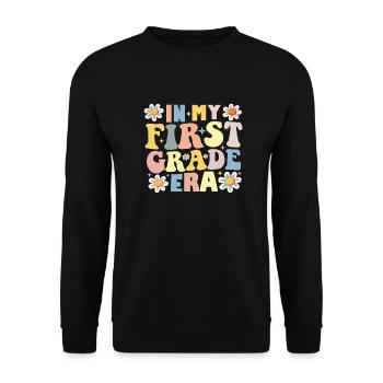 Teacher Students 1st Grade In My First Grade Era - Unisex Sweatshirt - black - Front - Alina (178cm) & Michal (187cm)