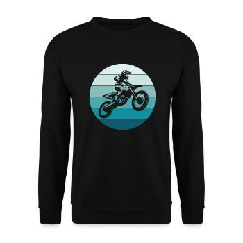 Motocross Dirt Bike Rider Moto Supercross MX - Sweat-shirt Unisexe - noir - Devant - Alina (178cm) & Michal (187cm)