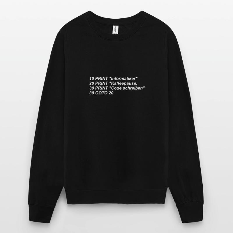 Lustiger Spruch, Informatiker, Basic, Retro, CODE, Unisex Pullover