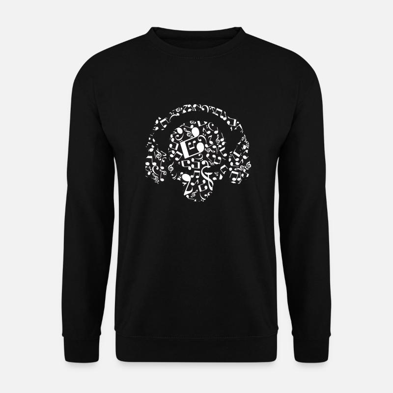 Musikalischer Notenschädel - Unisex Pullover - Schwarz
