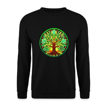 Tree of Life - Unisex Sweatshirt - black - Front - Alina (178cm) & Michal (187cm)