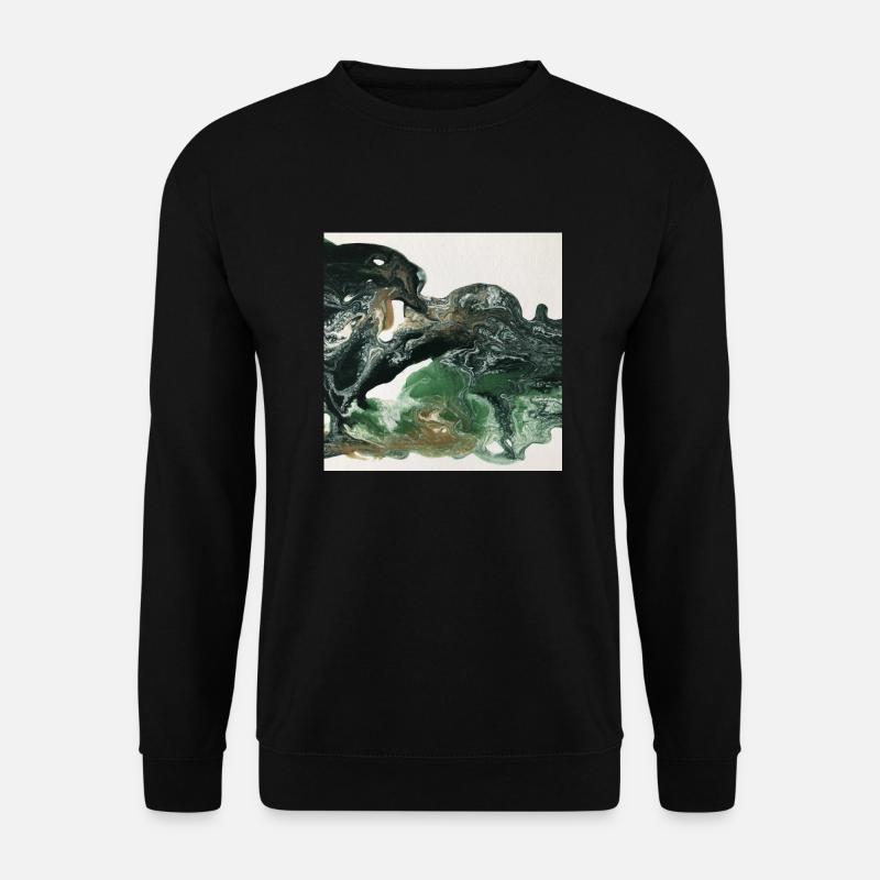 Abstrakte Acrylkunst grün - Unisex Pullover - Schwarz