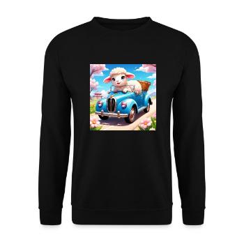 Sweet Lamb Autofahrer - Unisex Pullover - Schwarz - Vorne - Alina (178cm) & Michal (187cm)