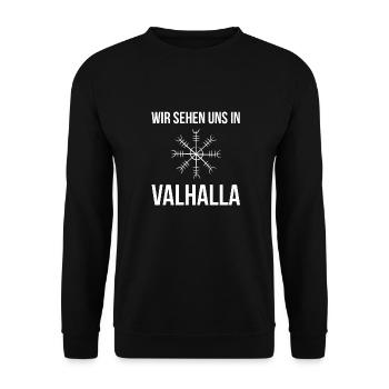 Valhalla - Unisex Pullover - Schwarz - Vorne - Alina (178cm) & Michal (187cm)